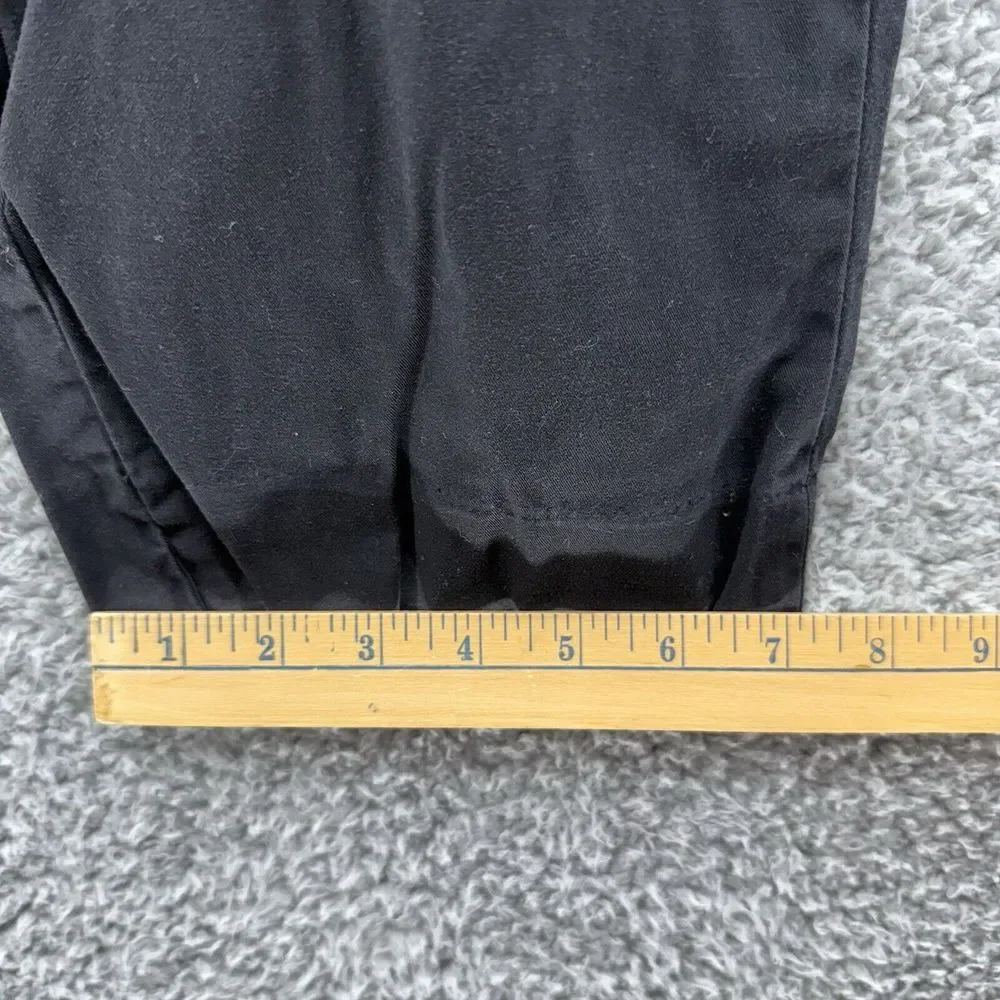 Talbots‎ Womens Pants Black Size 12 Curvy Cropped High Rise Stretch Slit Pocket